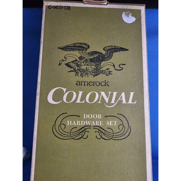 Vintage/NOS Amerock Colonial #C-1400-CB Door Hardware Set - Screens or Storms - Picture 2 of 6